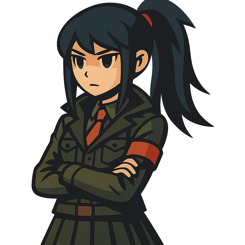 Mukuro Ikusaba in the shade emoji