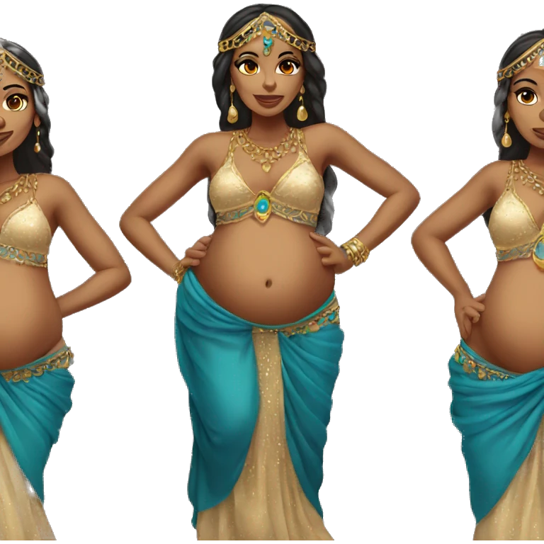 pregnant belly dancer emoji
