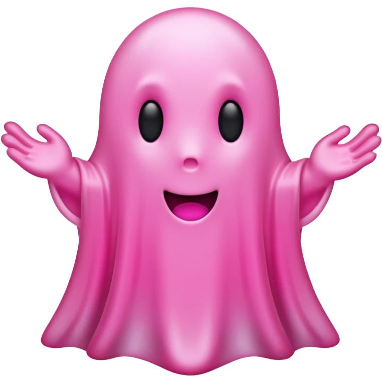 solid pink ghost no mouth emoji