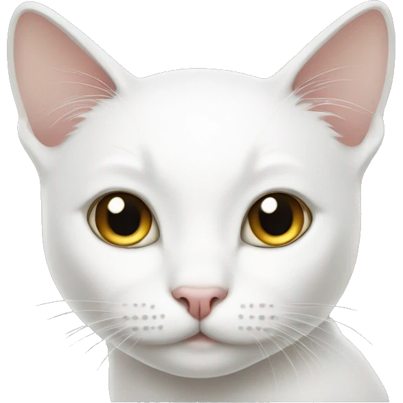 Naked white cat  emoji
