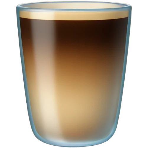 Gradient coffee in a glass cup emoji
