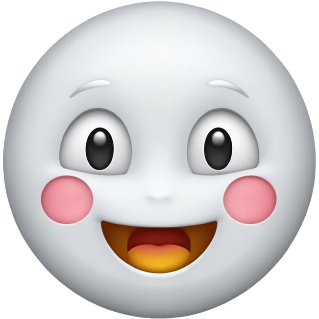 A colored white emoji! Make it cute emoji