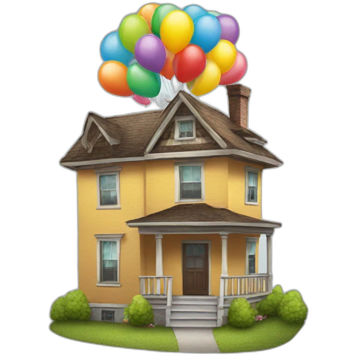 up house with ballons emoji