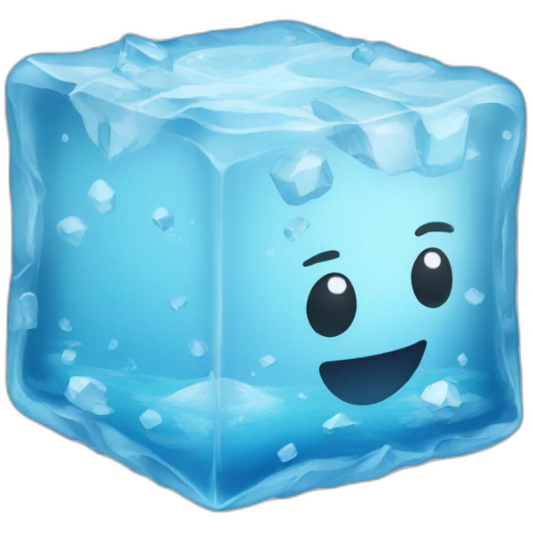 Water frozen cube emoji