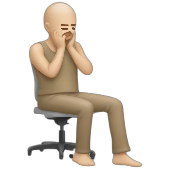 sitting man-hands on head emoji