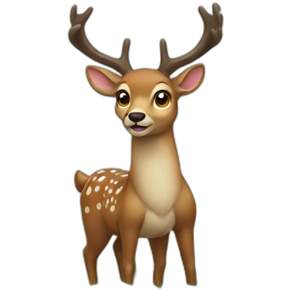 Deer in his island emoji