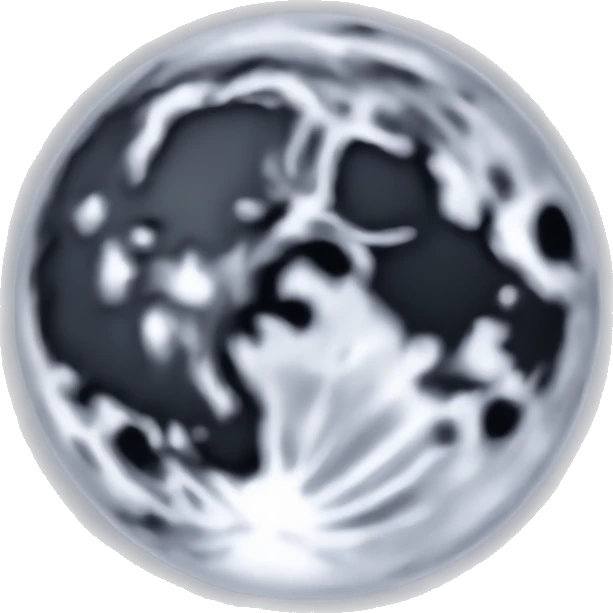 Good night full moon high definition emoji