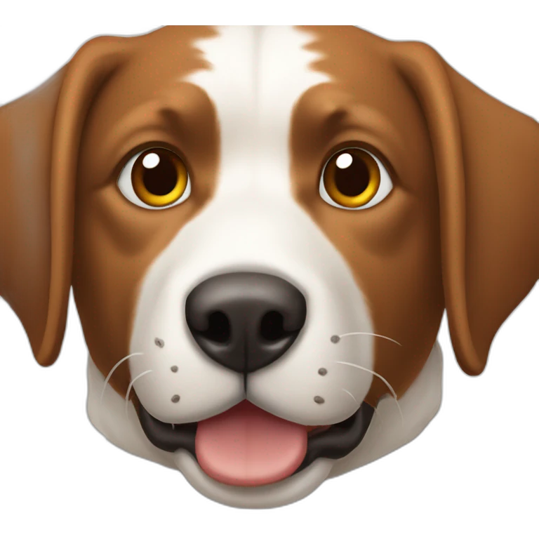 perro marron pecho blanco emoji