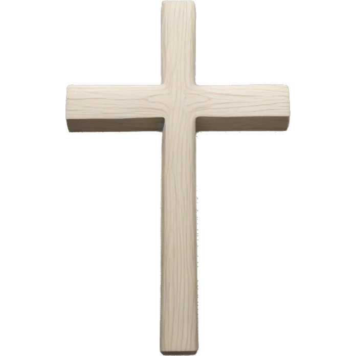 whitecrucifix wooden made without jesus emoji