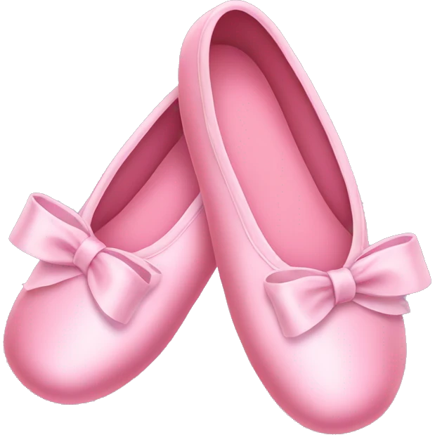 Pink ballet slippers with bow emoji