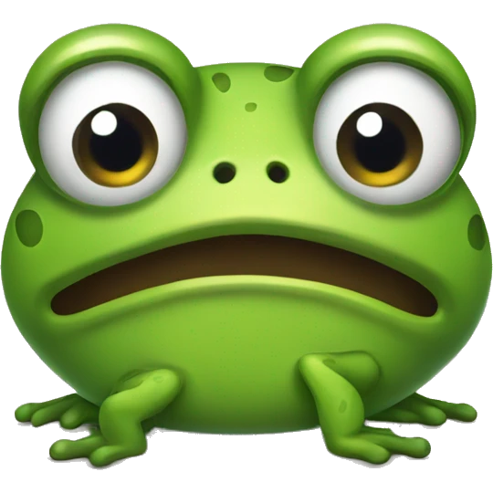 frustrated frog emoji