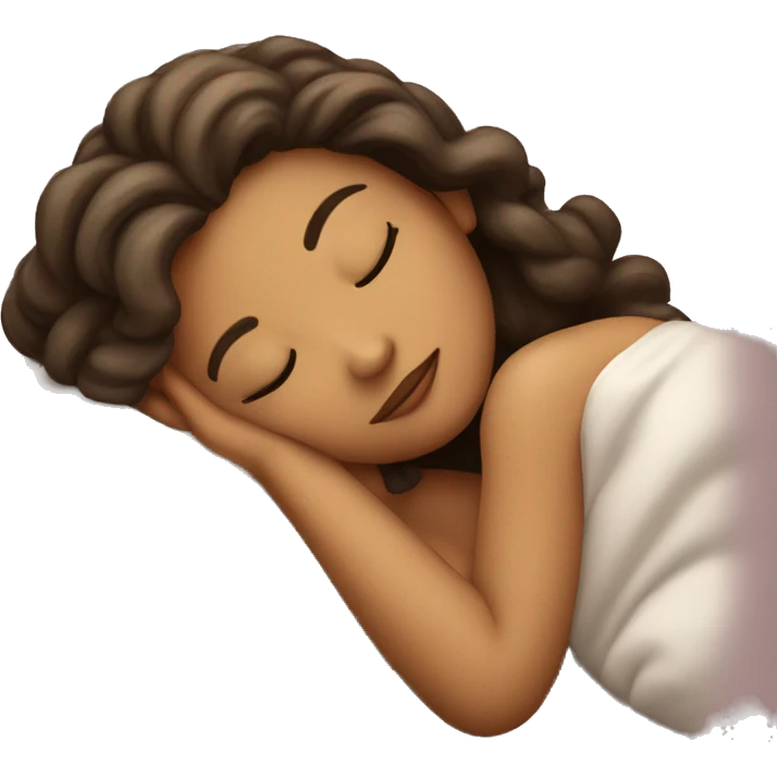 A pretty girl sleeping  emoji