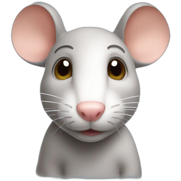 Un rat qui fait le rat emoji