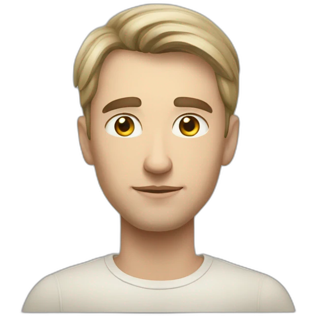 a man of Slavic appearance looks to the side at full height emoji