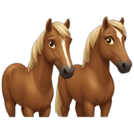two hourses emoji