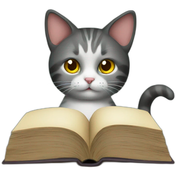 Cat with book emoji