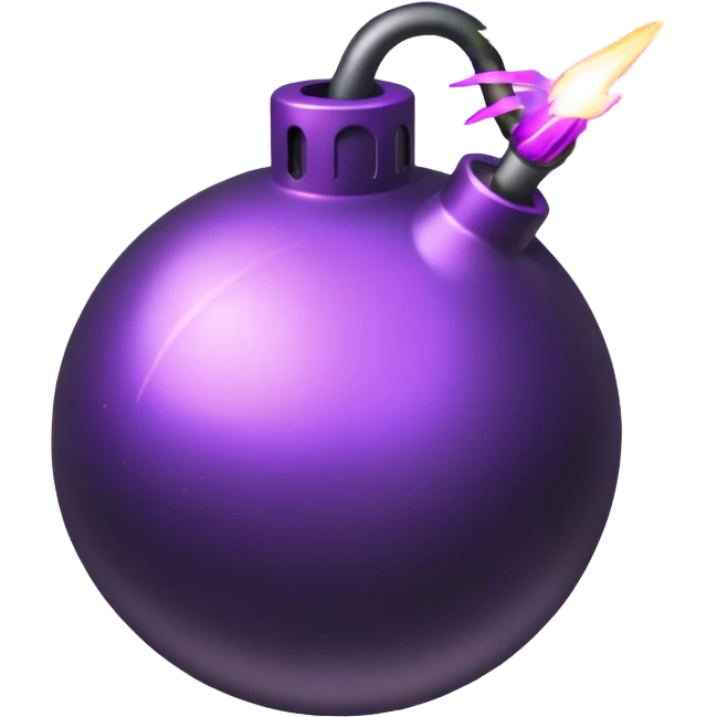 bomba con chispa morada sin cara emoji