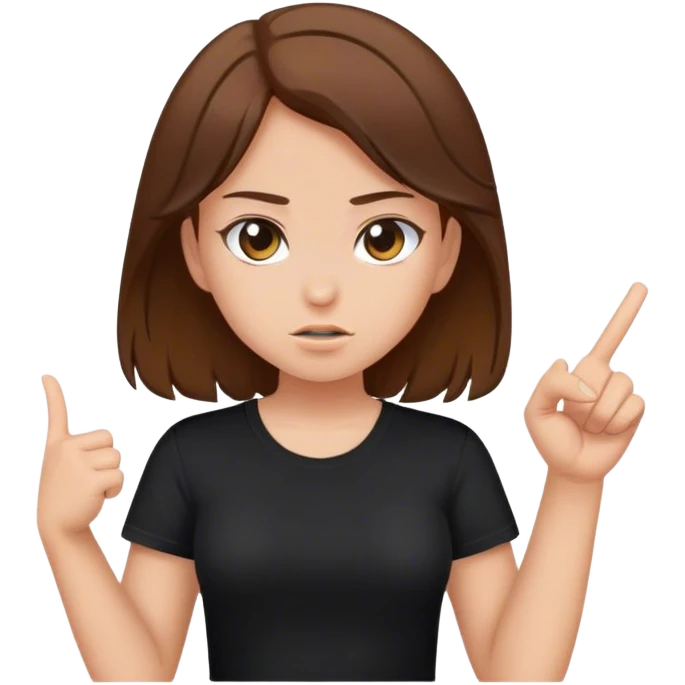Girl flipping you off emoji