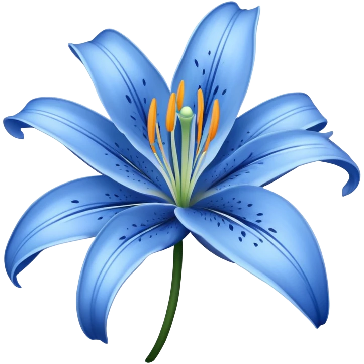 Fiore giglio blu emoji