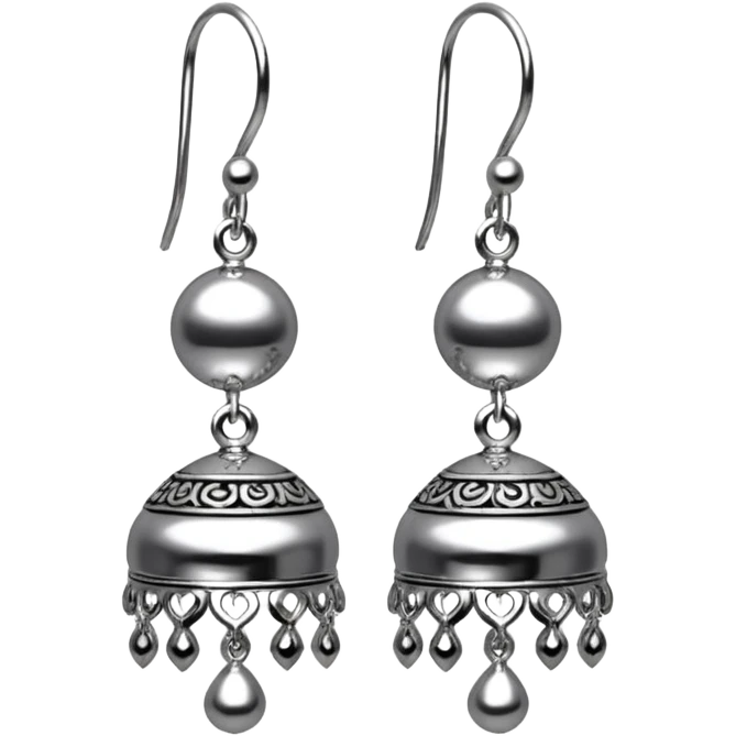 Small Silver jumka earing emoji for copy paste emoji