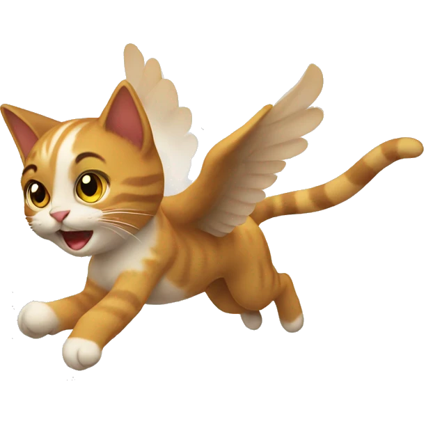 flying cat emoji