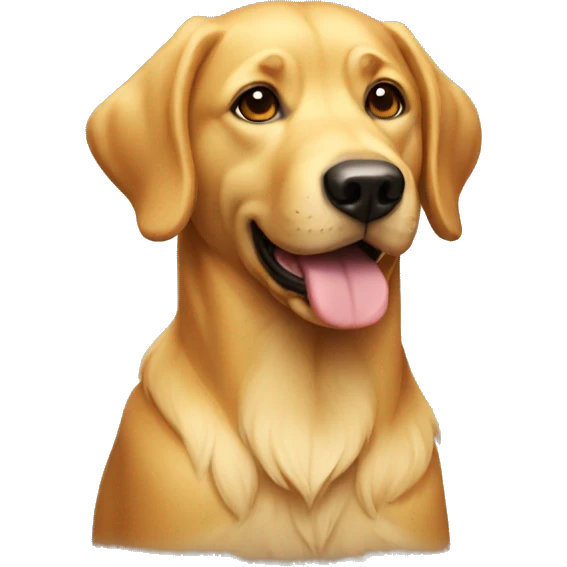 a kind golden dog emoji