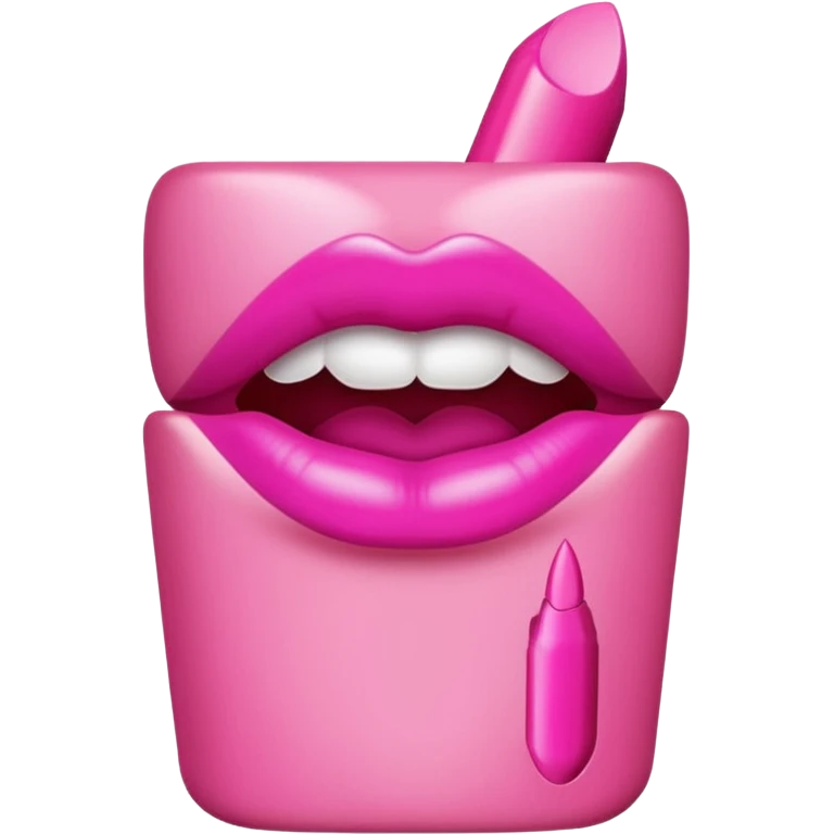 Pink lipstick emoji