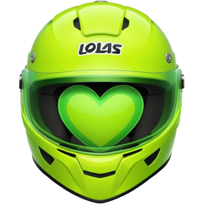 ate a Florecent green heart emoji as the same patterns as Lando Norris's helmet emoji