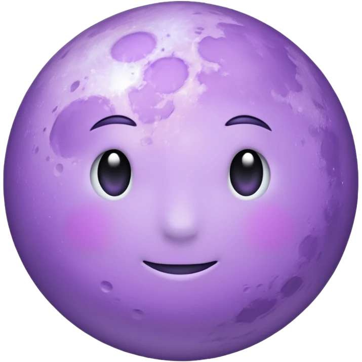 realistic Light purple moon emoji