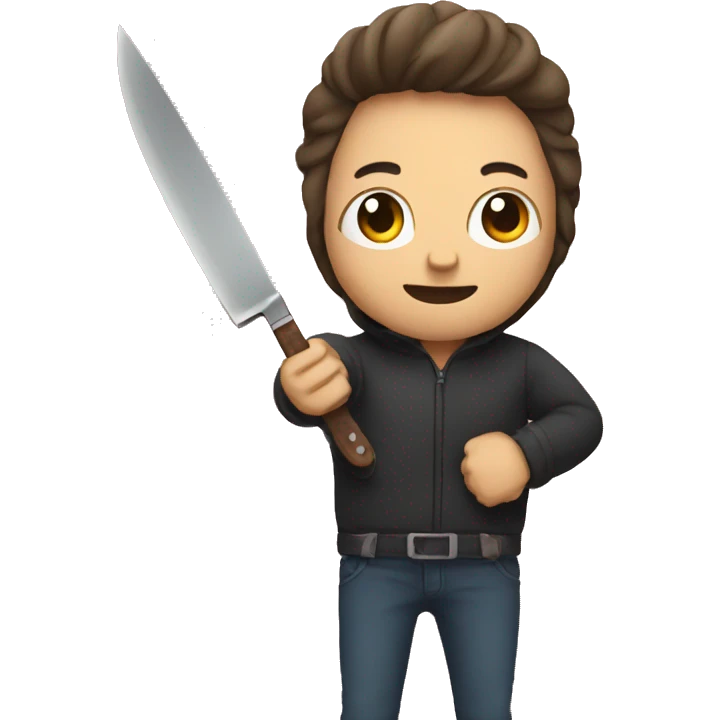 Holding a knife emoji