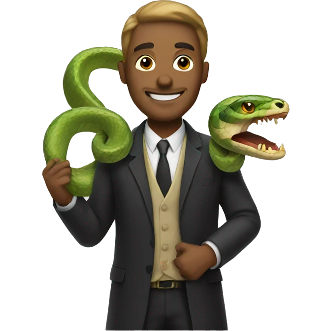 man with snake emoji