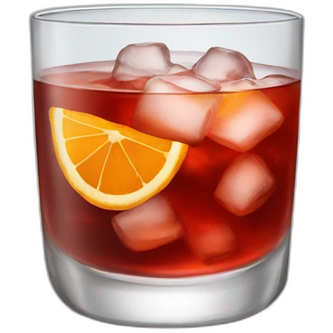 Negroni in low ball tumbler emoji