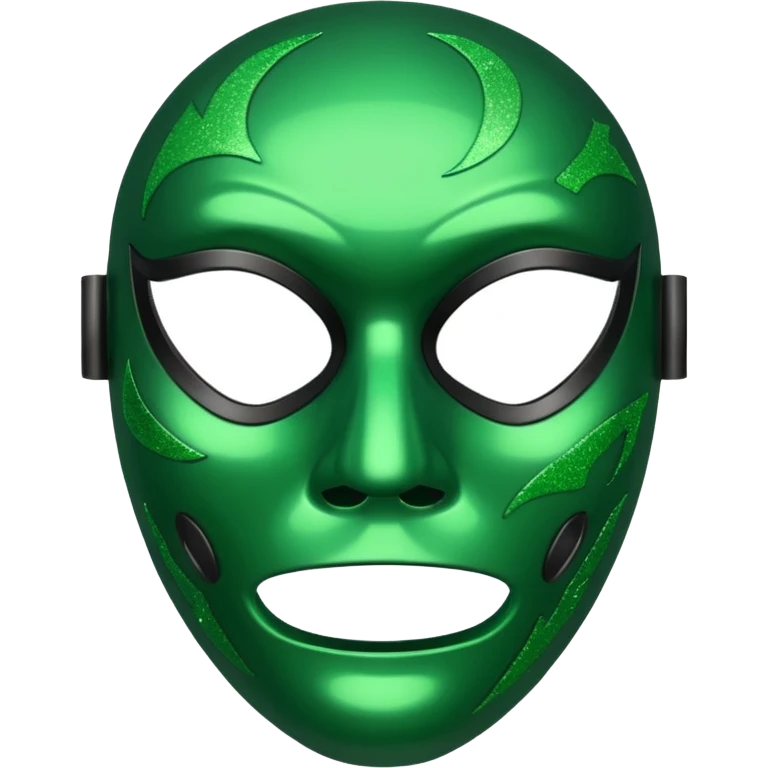glitter green toxic mask emoji