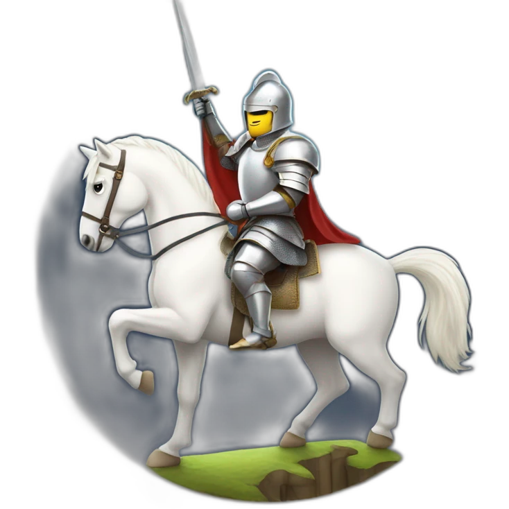 knight of the light on white horse emoji