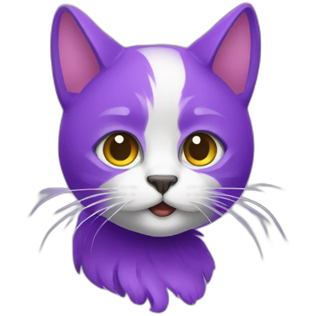 Purple cat streamer emoji
