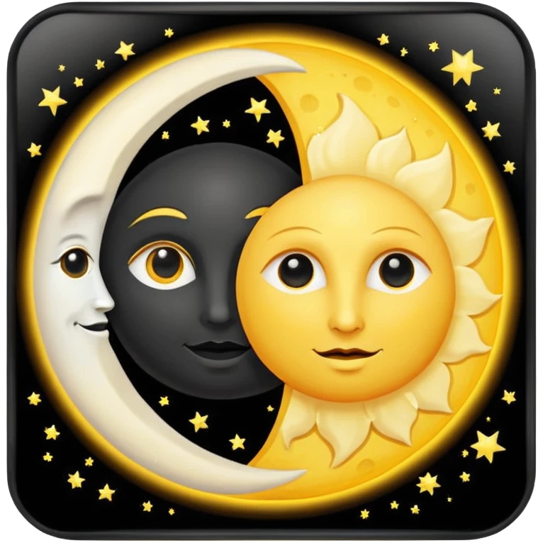 Sun and the moon solstice  emoji