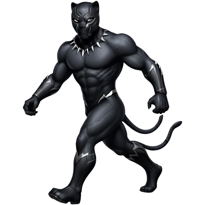 black panther animal walking emoji