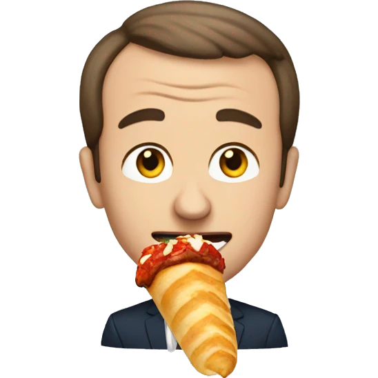 Macron who eat a kebab emoji