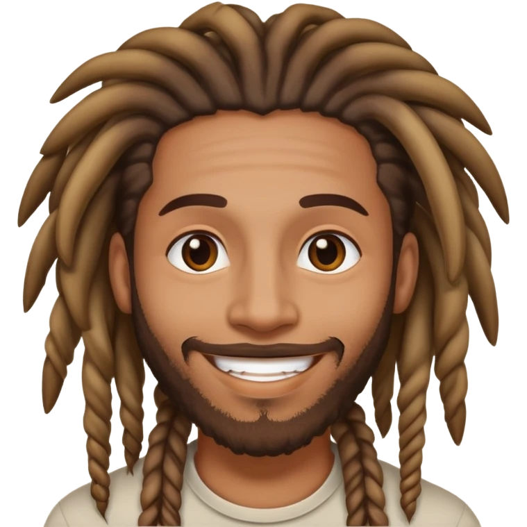 brown man with dreadlock emoji