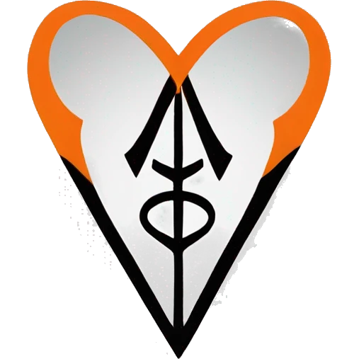 Khanda (a sikh sign) in orange triangular flag emoji