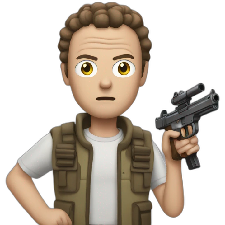 Morty with guns emoji