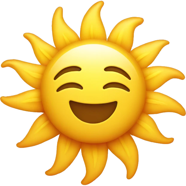 A happy sun emoji emoji