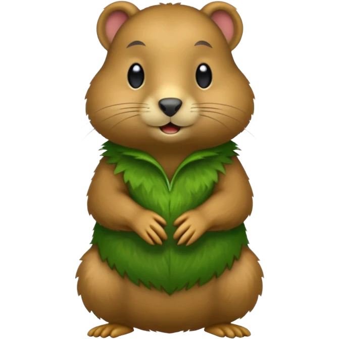 I want it to be a green gopher but make it a whole body emoji