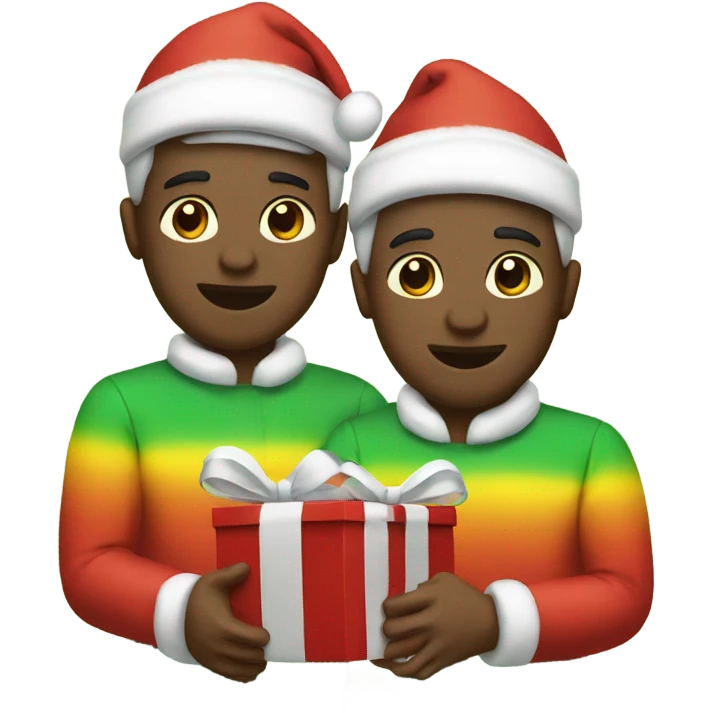 Gay couple Christmas emoji