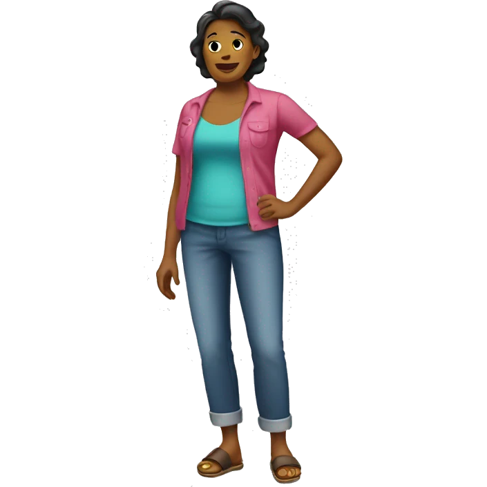 Mom with a chancla emoji