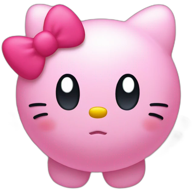 Kirby and hello kitty emoji