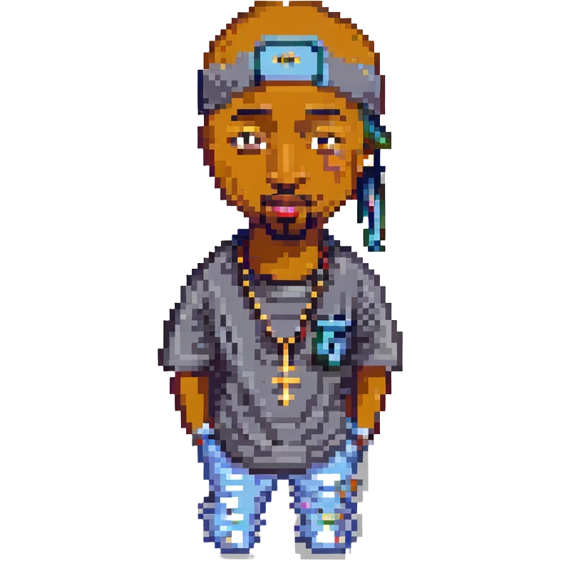 Репер 2Pac, no background emoji