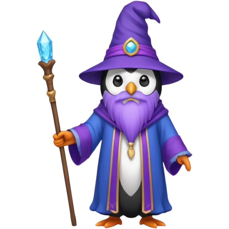 Penguin Wizard emoji