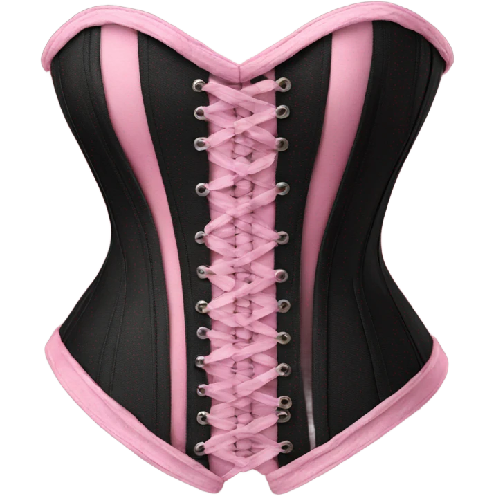 Corset black and pink  emoji