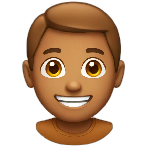 Smiling brown emoji emoji